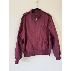 Vintage Members Only Men's Racer Bomber Jacket With Belt Collar Size XL 80's